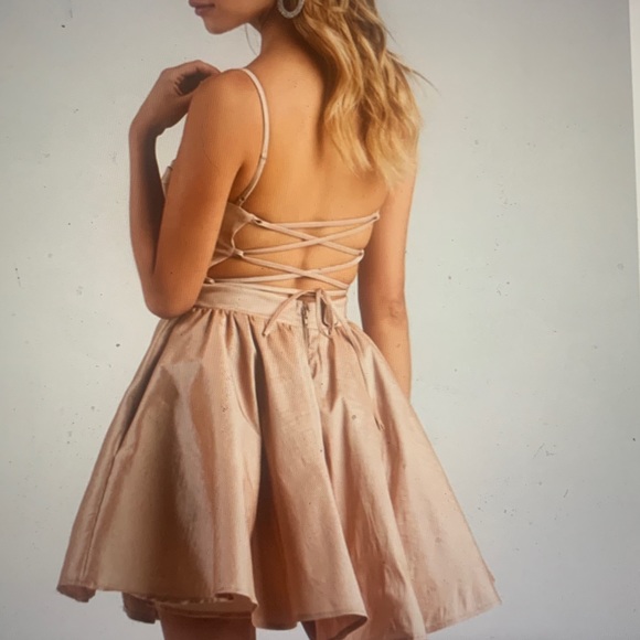 Zaida Formal Taffeta Skater Dress - Picture 3 of 7